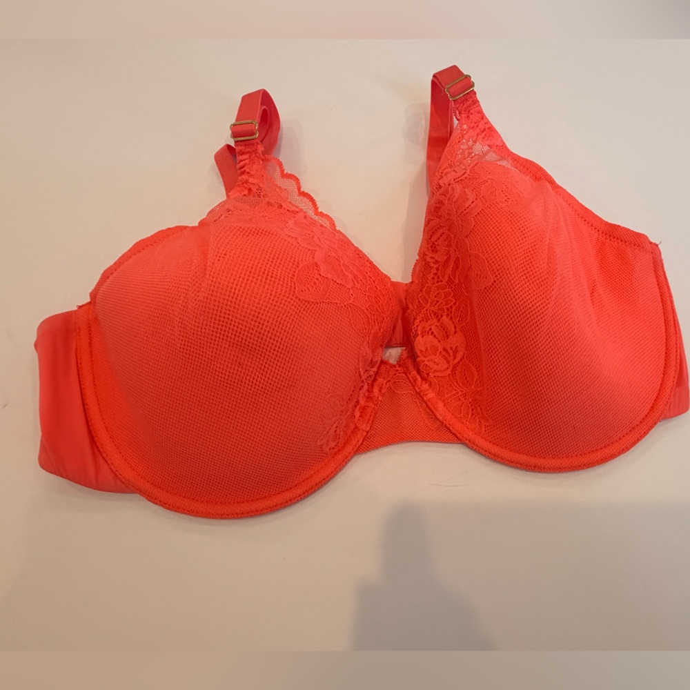 Natori‎ Coral Lace Mesh Underwire Bra 38DDD Full Coverage